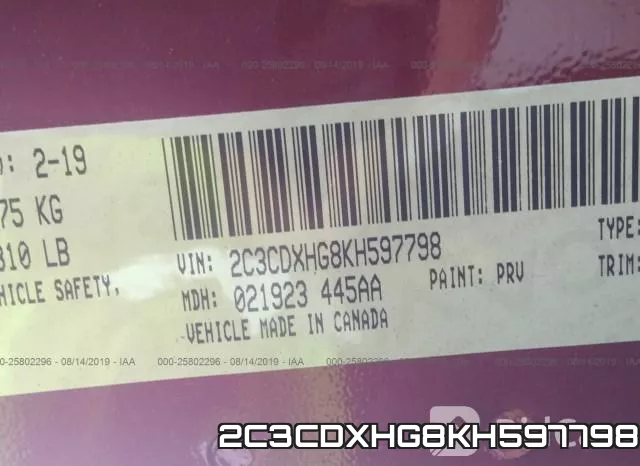 2C3CDXHG8KH597798 фото 10