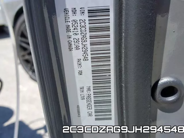 2C3CDZAG9JH294548 фото 2