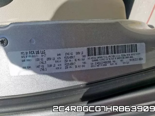 2C4RDGCG7HR863909 фото 2