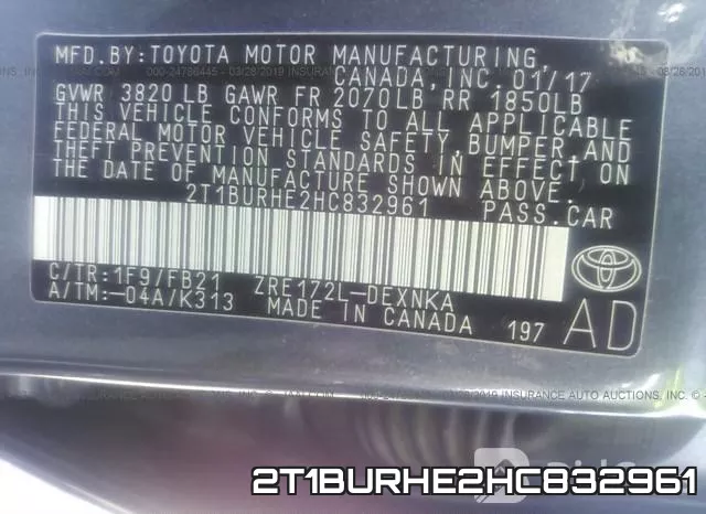2T1BURHE2HC832961 фото 10