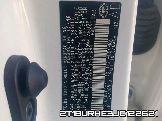 2T1BURHE3JC122621 фото 2