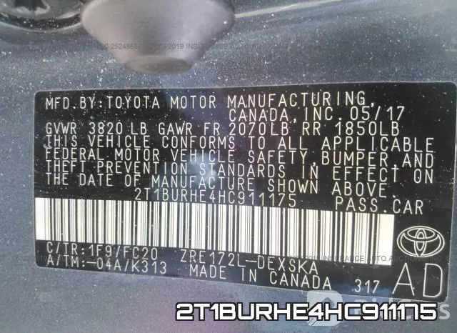 2T1BURHE4HC911175 фото 10