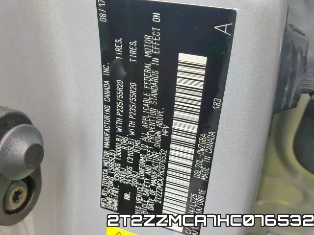 2T2ZZMCA7HC076532 фото 2