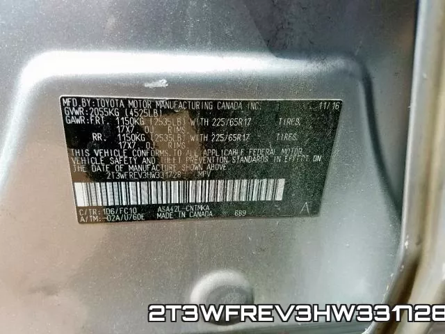 2T3WFREV3HW331728 фото 2