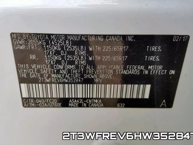 2T3WFREV6HW352847 фото 2