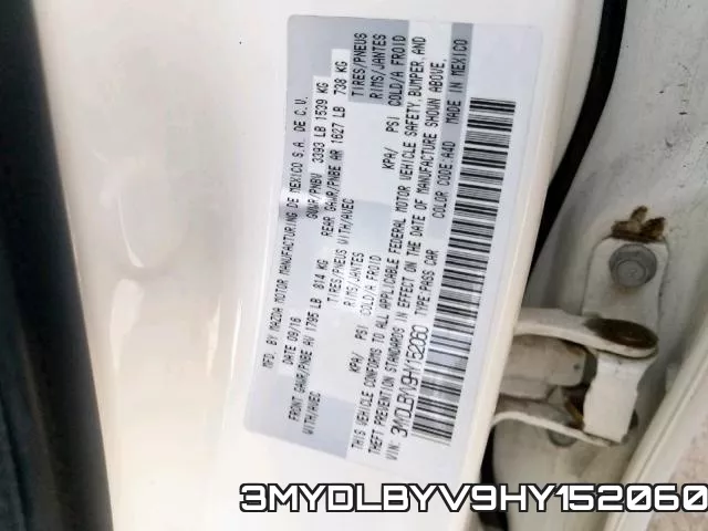 3MYDLBYV9HY152060 фото 2