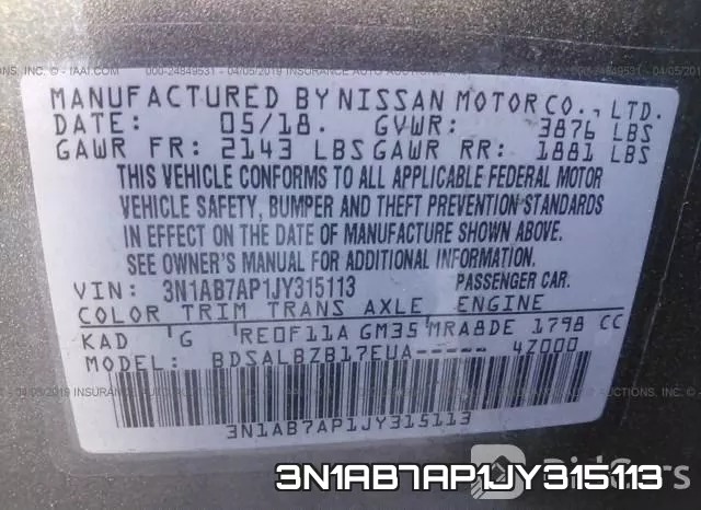 3N1AB7AP1JY315113 фото 10