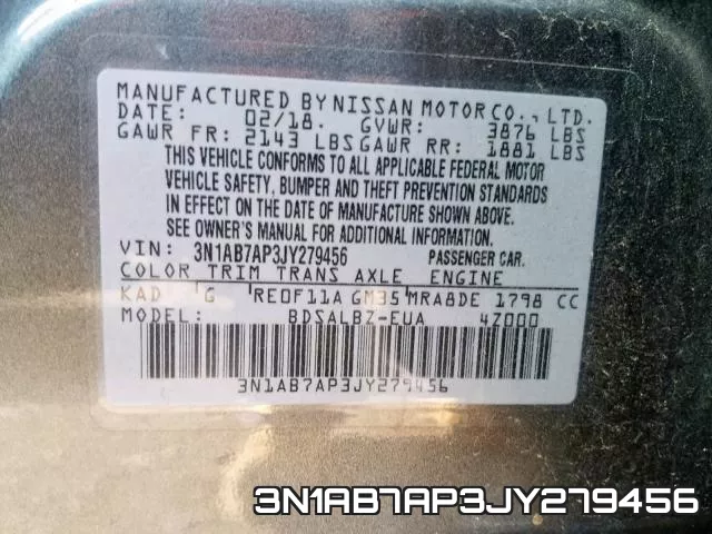3N1AB7AP3JY279456 фото 2