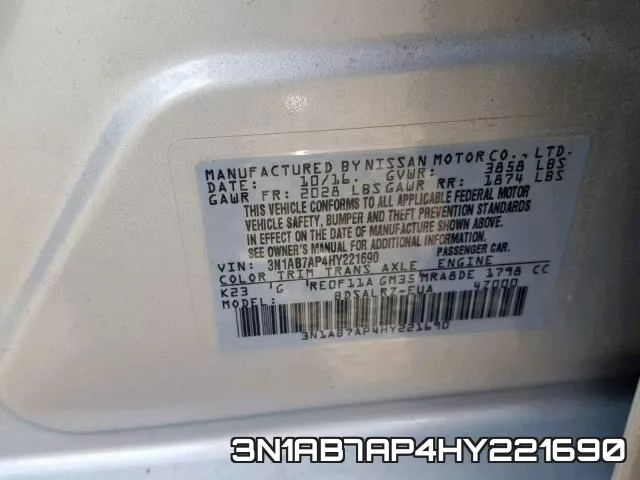 3N1AB7AP4HY221690 фото 2
