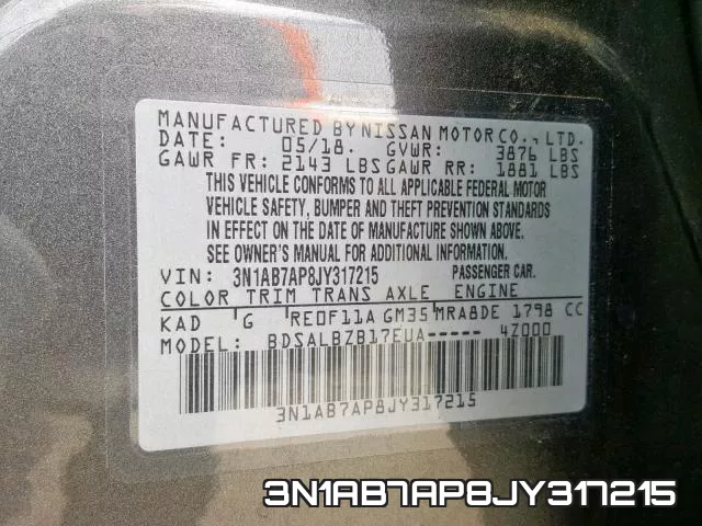 3N1AB7AP8JY317215 фото 2