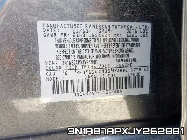 3N1AB7APXJY262881 фото 2