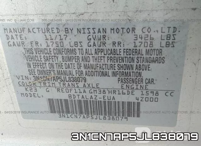 3N1CN7AP5JL838079 фото 10