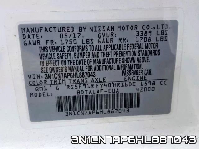 3N1CN7AP6HL887043 фото 2