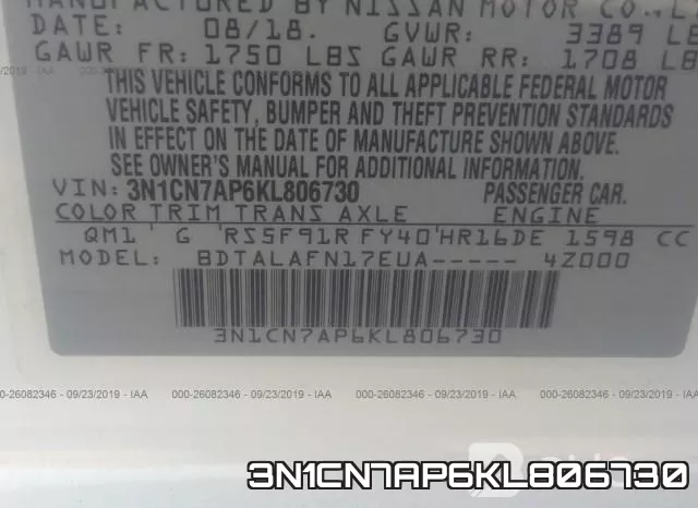 3N1CN7AP6KL806730 фото 10