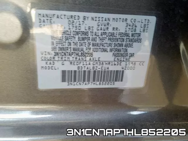 3N1CN7AP7HL852205 фото 2