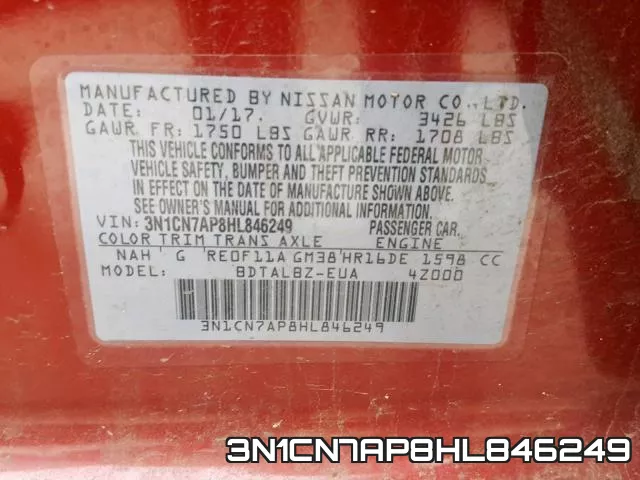 3N1CN7AP8HL846249 фото 2