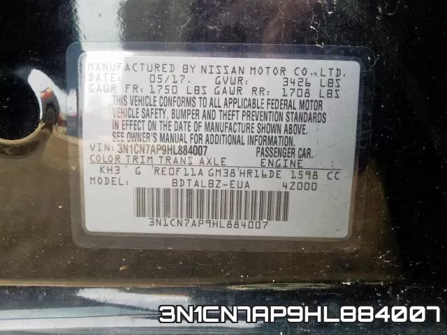 3N1CN7AP9HL884007 фото 2
