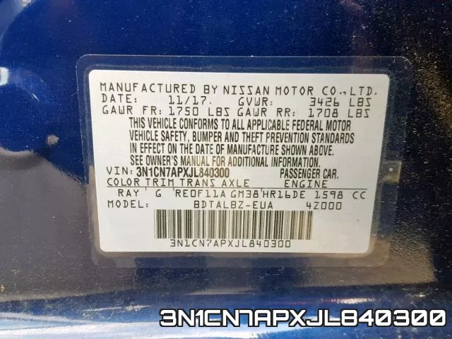 3N1CN7APXJL840300 фото 2