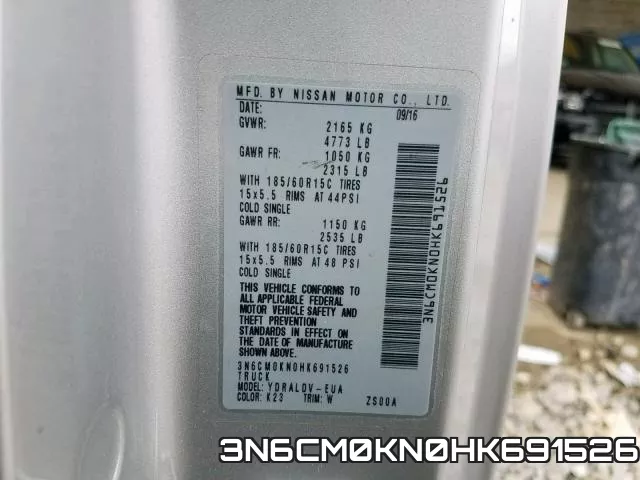 3N6CM0KN0HK691526 фото 2