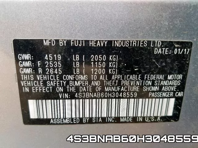 4S3BNAB60H3048559 фото 2