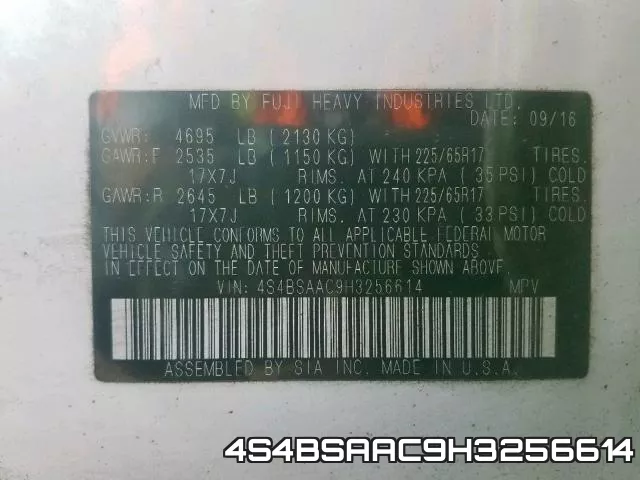 4S4BSAAC9H3256614 фото 2