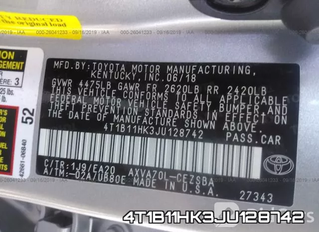 4T1B11HK3JU128742 фото 10