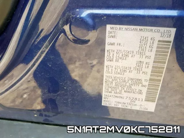 5N1AT2MV0KC752811 фото 2