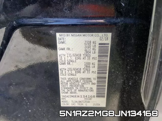 5N1AZ2MG8JN134168 фото 2