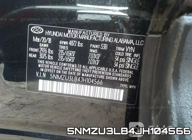 5NMZU3LB4JH104566 фото 10
