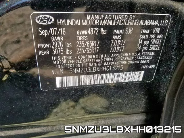5NMZU3LBXHH013215 фото 2
