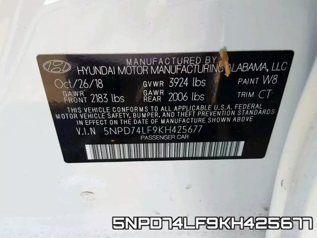 5NPD74LF9KH425677 фото 2