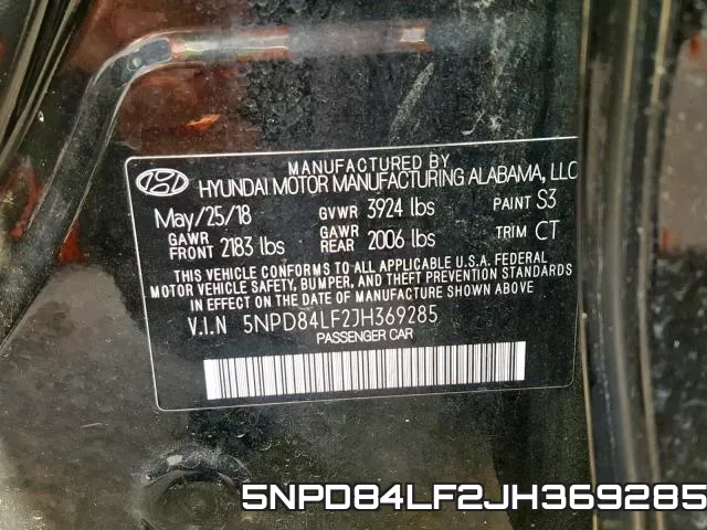 5NPD84LF2JH369285 фото 2