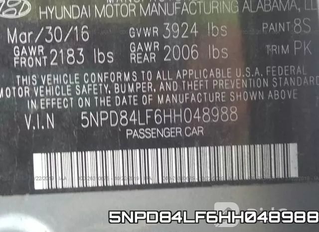 5NPD84LF6HH048988 фото 10