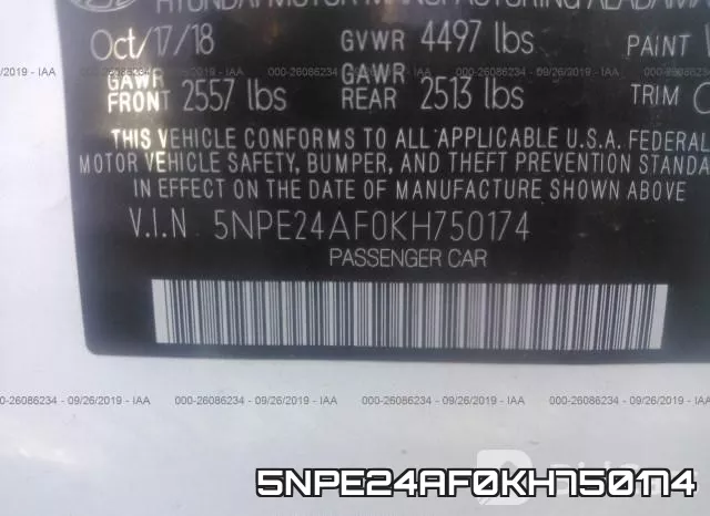 5NPE24AF0KH750174 фото 10