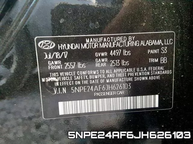 5NPE24AF6JH626103 фото 2