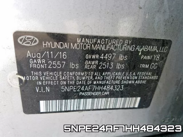 5NPE24AF7HH484323 фото 2
