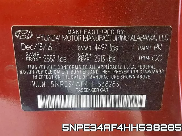 5NPE34AF4HH538285 фото 2
