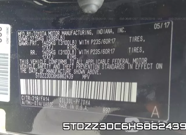 5TDZZ3DC6HS862439 фото 10