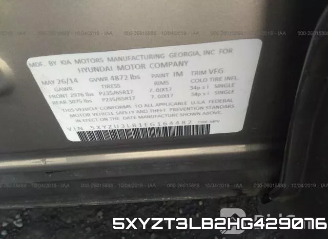 5XYZT3LB2HG429076 фото 10