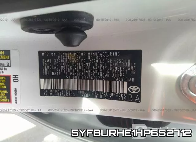 5YFBURHE1HP652712 фото 10