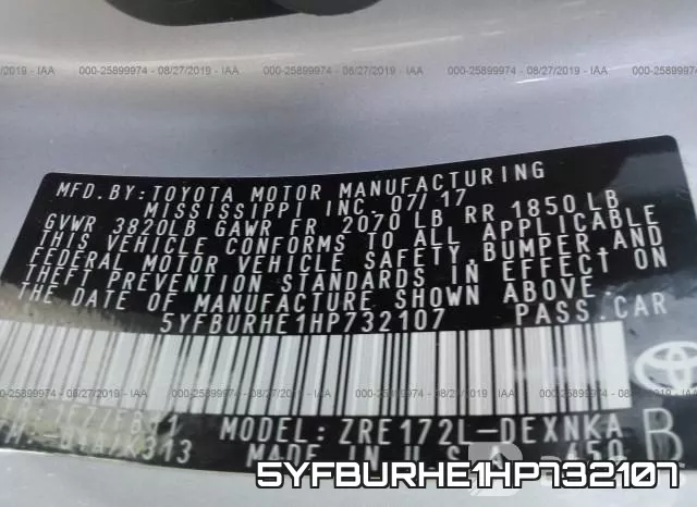 5YFBURHE1HP732107 фото 9
