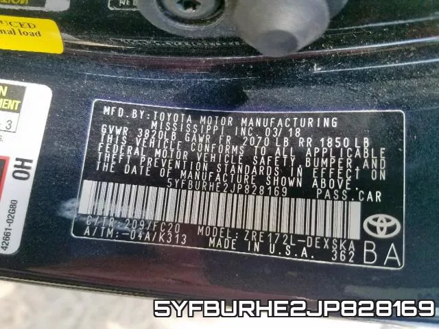 5YFBURHE2JP828169 фото 2