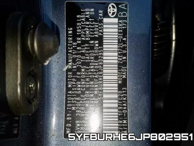5YFBURHE6JP802951 фото 2