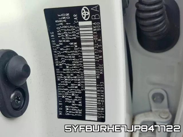 5YFBURHE7JP847722 фото 2