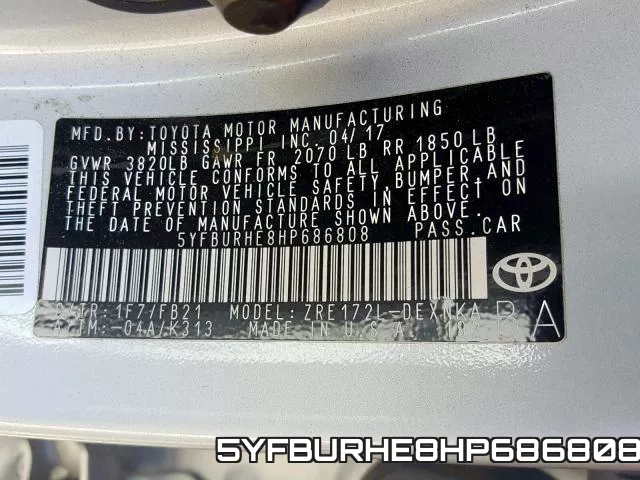 5YFBURHE8HP686808 фото 2
