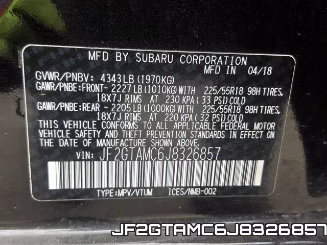 JF2GTAMC6J8326857 фото 2