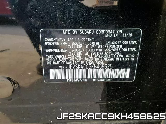 JF2SKACC9KH458625 фото 2