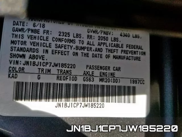 JN1BJ1CP7JW185220 фото 2
