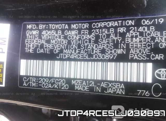 JTDP4RCE5LJ030897 фото 10