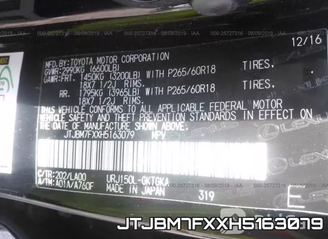 JTJBM7FXXH5163079 фото 10